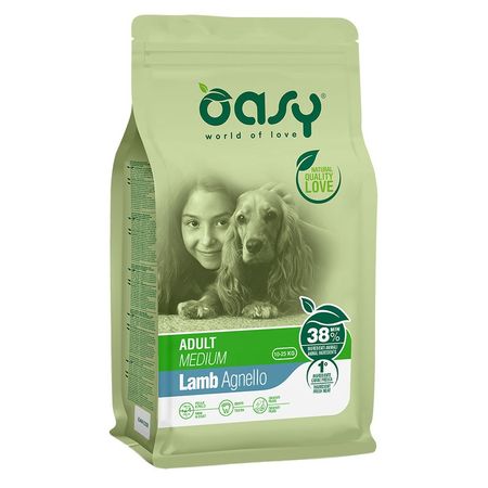 Oasy Dry Dog Adult Medium сухой корм для взрослых собак средних пород с ЯГНЕНКОМ 8758₽