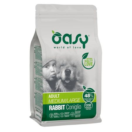 Oasy Dry OAP Medium amp Large Breed Professional Монопротеин сухой корм для взрослых собак средних и крупных пород с КРОЛИКОМ - 12 кг 10503₽