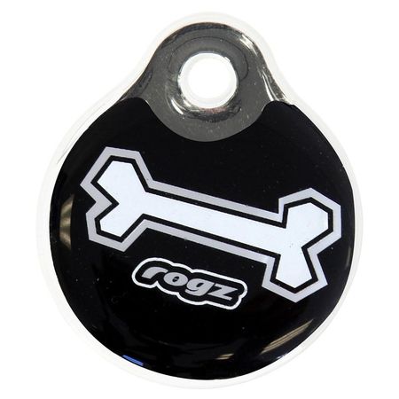 Rogz ID Tag Small Black Bone S адресник пластиковый готовый к пользованию черный 27 мм 849₽