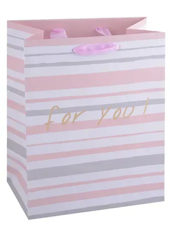 Пакет А5 18*23*10 "For you" жен., бум., тиснение надпись