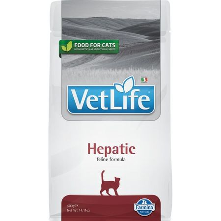 Farmina Vet Life Cat Hepatic ветеринарный диетический сухой корм для взрослых кошек и котов с хронической печеночной недостаточностью - 400 г 1020₽