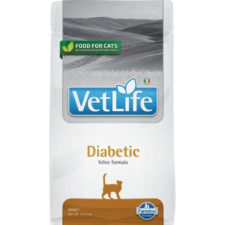 Farmina Vet Life Cat Diabetic ветеринарный диетический сухой корм для взрослых кошек с заболеванием сахарного диабета - 400 г 1019₽