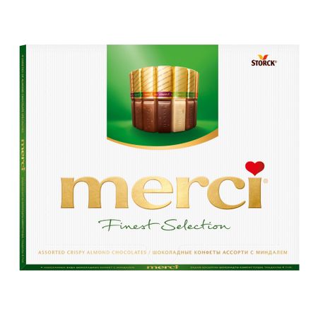 Конфеты Мерси ассорти с миндалем 250 г