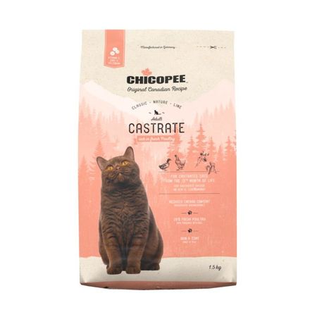 Chicopee CNL Cat Castrate Poultry сухой корм для стерилизованных кошек с МЯСОМ ПТИЦЫ - 1,5 кг
