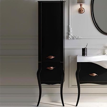 Шкаф пенал Clarberg Borgia 48 BOR0548BLK Черная Патина медь 119489₽