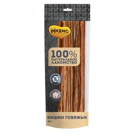 Мнямс лакомство для собак кишки говяжьи - 40 г 183₽
