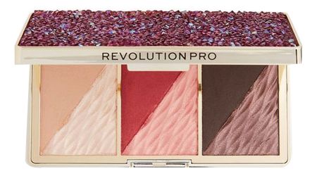 Палетка для макияжа 3 в 1 Crystal Luxe 2,8г: Berry Flush