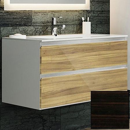 Тумба с раковиной SanVit Авеню-2 90 kavenu290 с фактурой под дерево подвесная Черное дерево 51391₽