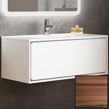 Тумба с раковиной SanVit Бруно-1 120 kbruno1120 с фактурой под дерево подвесная Зебрано 69277₽