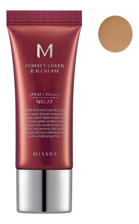 BB крем для лица M Perfect Cover BB Cream SPF42 PA+++ 20мл: 27 Honey Beige