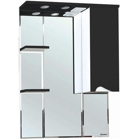 Зеркало со шкафом Bellezza Эйфория 80 R 4619113001048 с подсветкой Черное 11847₽