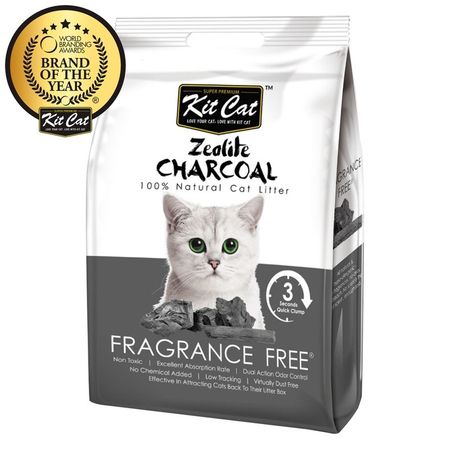 Kit Cat Zeolite Charcoal Frangrance Free цеолитовый комкующийся наполнитель - 4 кг 673₽
