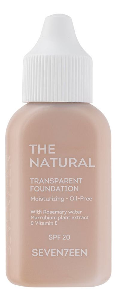 Тональный крем для лица с естественным покрытием The Natural Transparent Foundation SPF20 35мл: 3 Средний бежевый