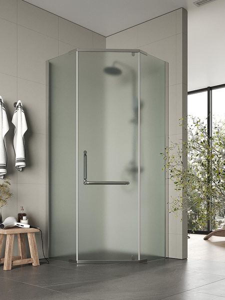 Душевой уголок Agger 90x90 A03-090MCRG профиль Хром стекло матовое 28290₽