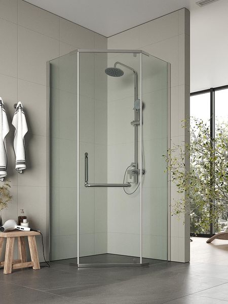 Душевой уголок Agger 90x90 A03-090TCRG профиль Хром стекло прозрачное 27390₽