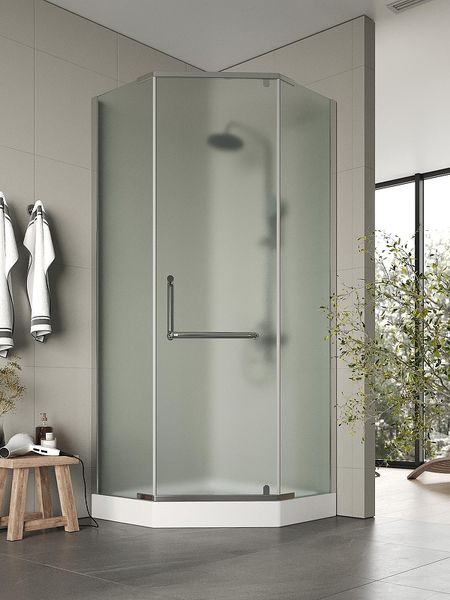 Душевой уголок Agger 90x90 A03-090MCR с поддоном профиль Хром стекло матовое 41390₽