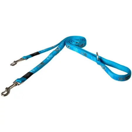 Rogz поводок-перестежка для собак средних пород размер M серия Fancy Dress длина до 180 см бирюза 1201₽