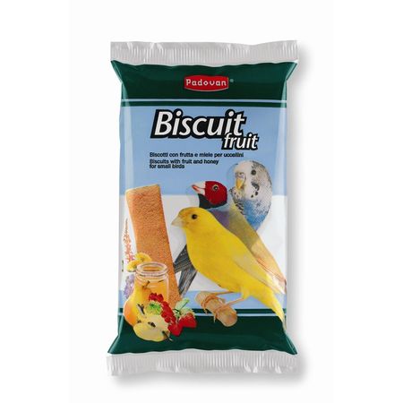 Лакомство бисквит Padovan Biscuit Fruit для декоративных птиц с фруктами и яйцом - 30 г 227₽