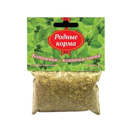 Родные корма лакомство для кошек котовник - кошачья мята - 10 г 77₽