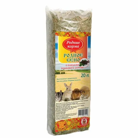 Родные корма сухой корм для грызунов сено с плодами рожкового дерева - 20 л 124₽
