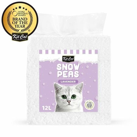 Kit Cat Snow Peas наполнитель для туалета кошки биоразлагаемый на основе горохового шрота с ароматом лаванды 1524₽