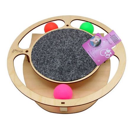 Glory Life игровой комплекс для кошек Круг с шариками и когтеточкой из ковра 32х28х36 см 840₽