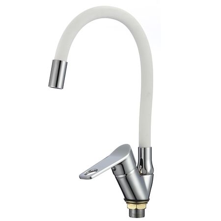Смеситель для кухни Ростовская Мануфактура Сантехники SL137W-016F Хром Белый 3917₽