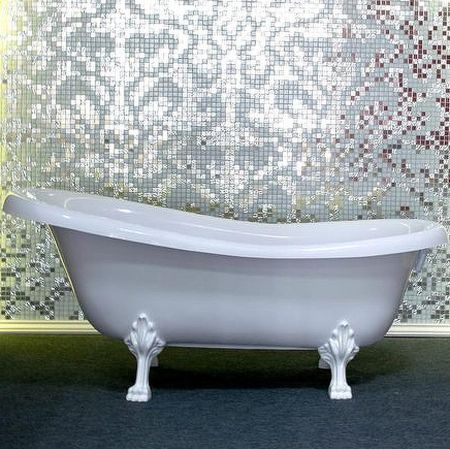 Ванна из искусственного камня Aqua de Marco Edelweis 165х77 1170WWEDE без гидромассажа