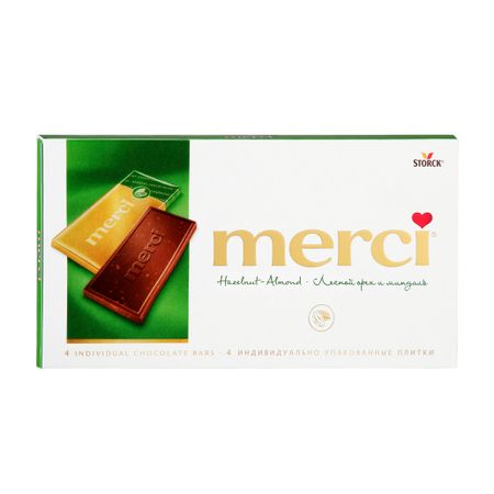 Шоколад Merci Лесной орех и миндаль 100 г
