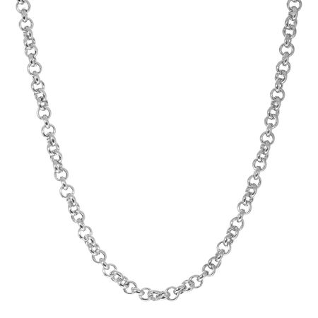 Prosto Jewelry Колье-цепь из серебра с круглыми звеньями