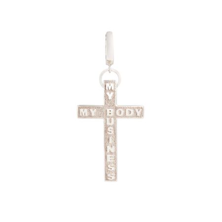 AMARIN Jewelry Моносерьга-крест из серебра из коллекции My Body My Business