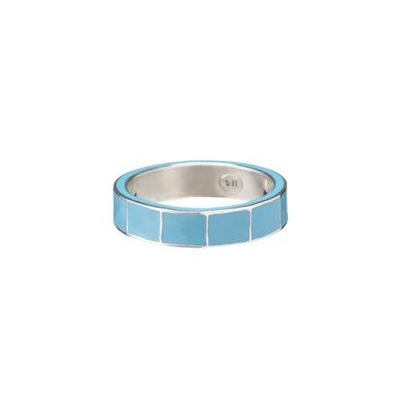 SHAMELESS Голубое кольцо из серебра с эмалью