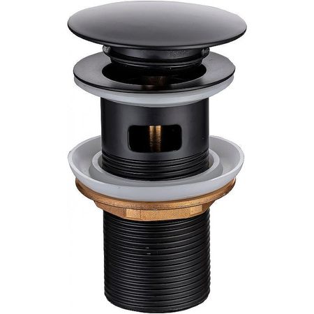 Донный клапан WellWant WWS01110B click-clack Черный матовый