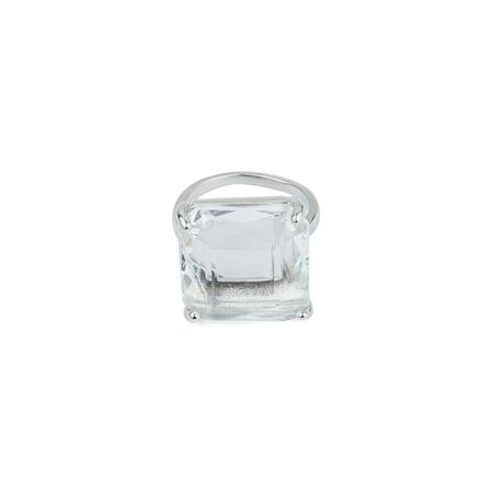 Herald Percy Серебристое кольцо с квадратным кристаллом