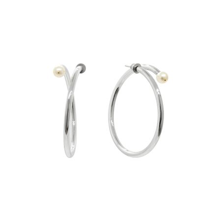 Prosto Jewelry Серьги-спирали из серебра с жемчугом