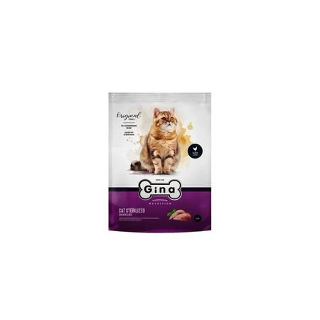 Gina Cat Sterilized Chicken  &amp; Rice сухой корм для взрослых стерилизованных кошек с курицей и рисом - 3 кг