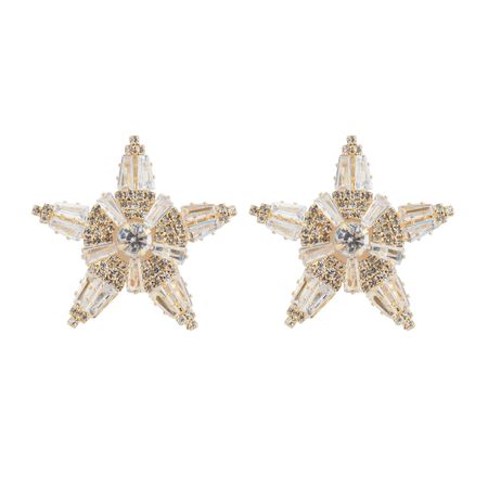 Herald Percy Золотистые серьги в виде звезды с вставками из стекла