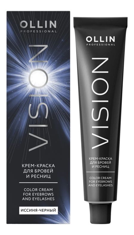 Крем-краска для бровей и ресниц Vision Color Cream 20мл: Иссиня-черный