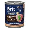 Brit Premium by Nature полнорационный влажный корм для собак, фарш из индейки с уткой, в консервах