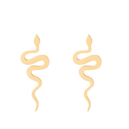 Aqua Золотистые серьги-змеи