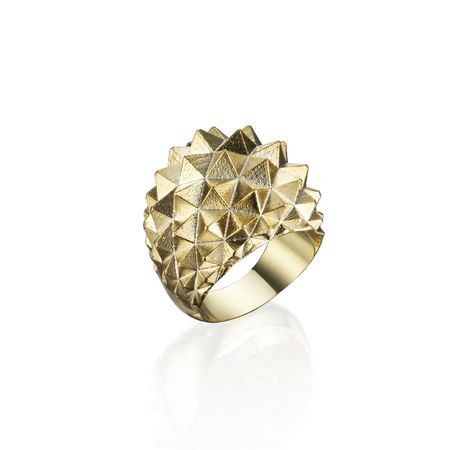 AlexeyZubov Золотистое кольцо из серебра с шипами 