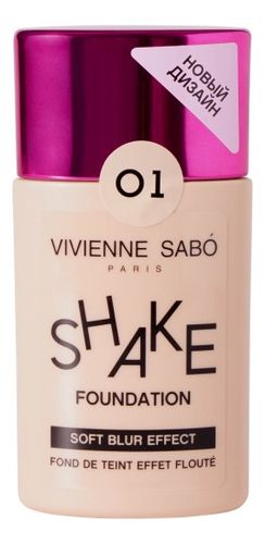 Тональный крем с натуральным блюр эффектом Shake Foundation 25мл: No 01