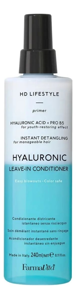 Несмываемый кондиционер для волос с гиалуроновой кислотой HD Life Style Hialuronic Leave-in Conditioner 240мл