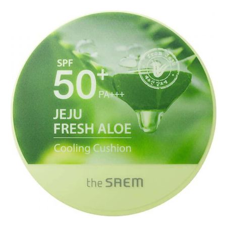 Солнцезащитный охлаждающий кушон для лица Jeju Fresh Aloe Cooling Cushion Natural Beige SPF50+ PA+++ 12г
