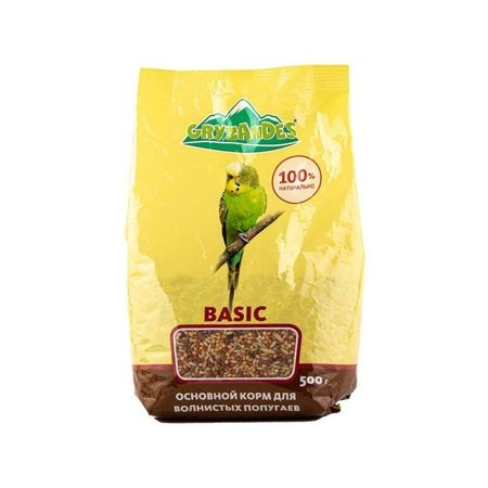 Gryzandes Budgies Basic сухой корм для волнистых попугаев - 500 г 206₽