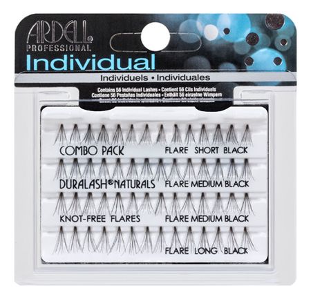 Накладные пучковые ресницы Duralash Naturals Knot-Free Flairs (безузелковые): Пучки комбинированные 6уп
