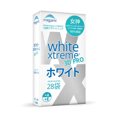 Отбеливающие полоски MEGAMI WHITE XTREME 3D PRO для чувствительных зубов 1990₽