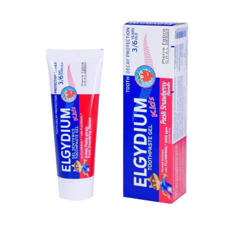 Зубная паста Elgydium Elgydium Kids от кариеса со вкусом свежей клубники (от 3 до 6 лет)