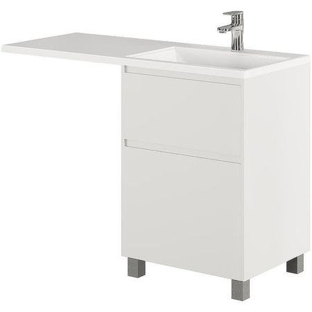 Тумба с раковиной Creto Cafor 120 R 19-W120R Белый глянец 33492₽