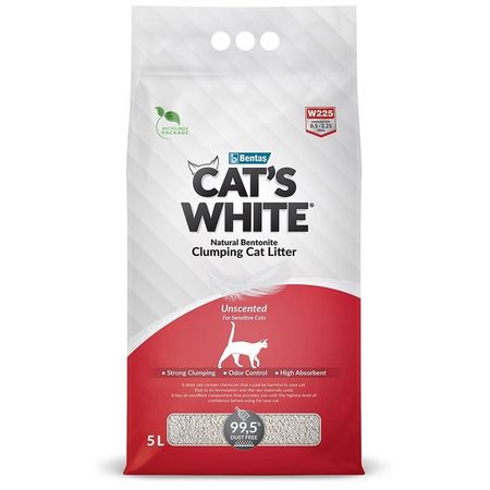 Cat aposs White Natural наполнитель для кошачьего туалета комкующийся натуральный без ароматизатора - 5 л 831₽